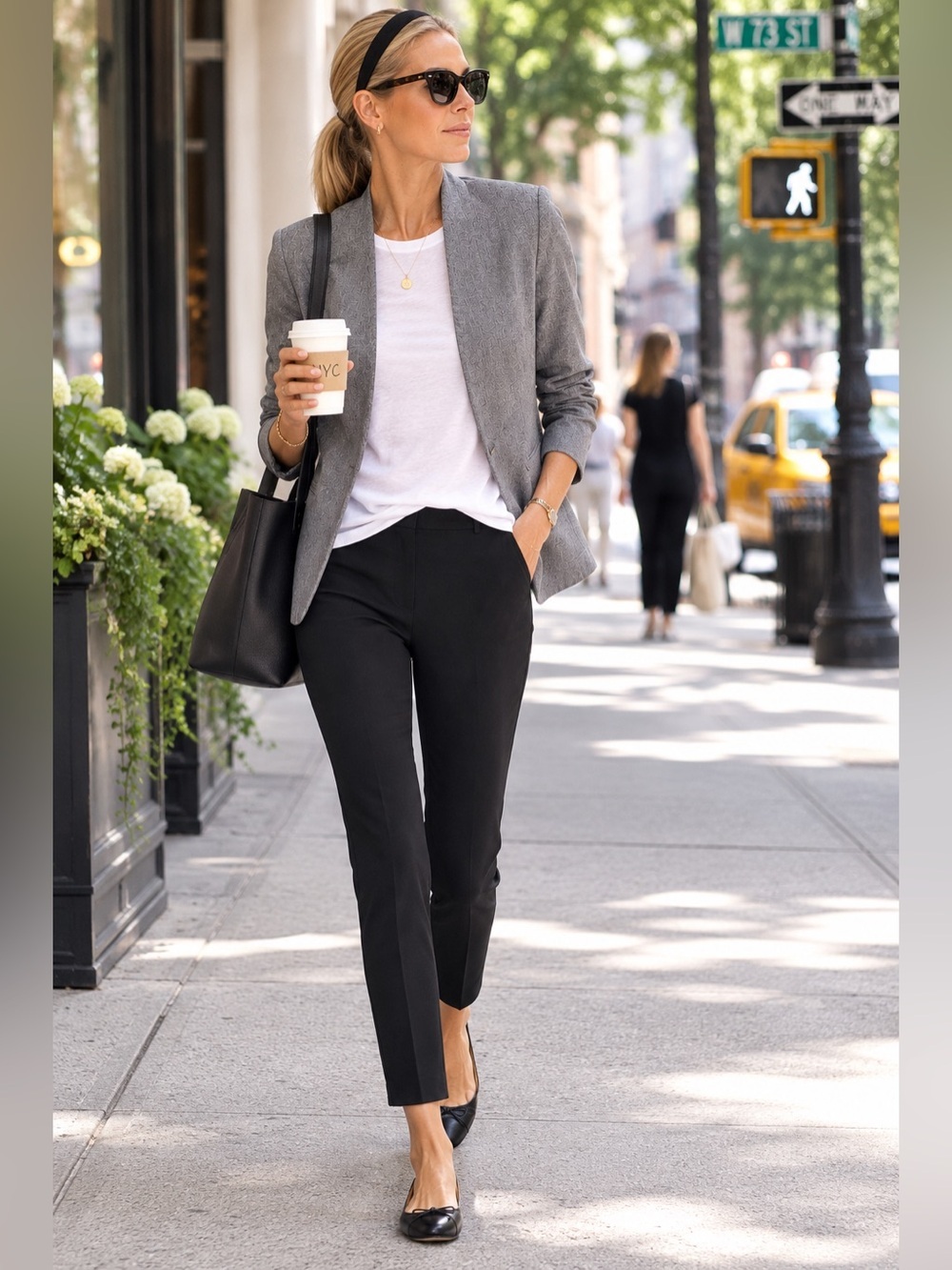 NWT Banana Republic Gray Open Front Blazer Petite 4P Work Career Jacket